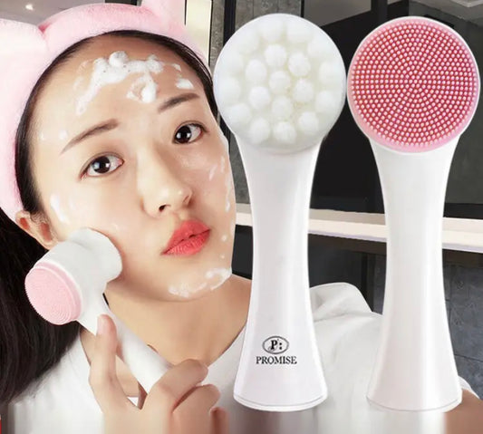 Dual-Sided Gentle Exfoliating Facial Brush